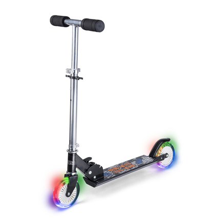 Løbehjul med LED lys, sort - California m. lys 083175